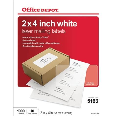 Office Depot Shipping Label Template - Pensandpieces